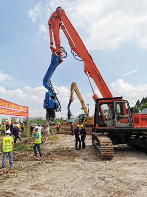 Hardness Steel PC SANY Excavator Piling Boom Untuk Pekerjaan Pil