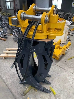 Penyesuaian lebar bukaan Excavator Hitam Rotating Grip 1000-2200mm