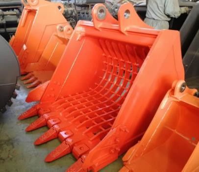 Excavator Skeleton Bucket OEM Menyesuaikan Bucket Excavator Paduan Kekuatan Tinggi Garansi 1 Tahun